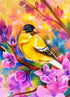 Yellow Birds in Flowers